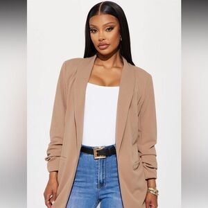 Fashion nova tan blazer